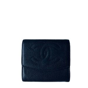 Chanel Black Leather Card Case Wallet